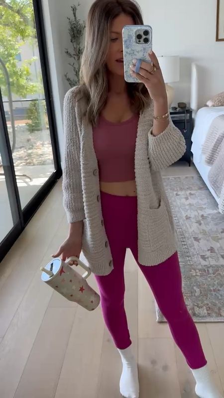 Todays pilates outfit!! Loving this barefoot dreams cardigan it’s soo cozy and perfect for the mornings!!

Pilates outfit, athletic wear, workout outfits 

#LTKstyletip #LTKSeasonal #LTKfindsunder100
