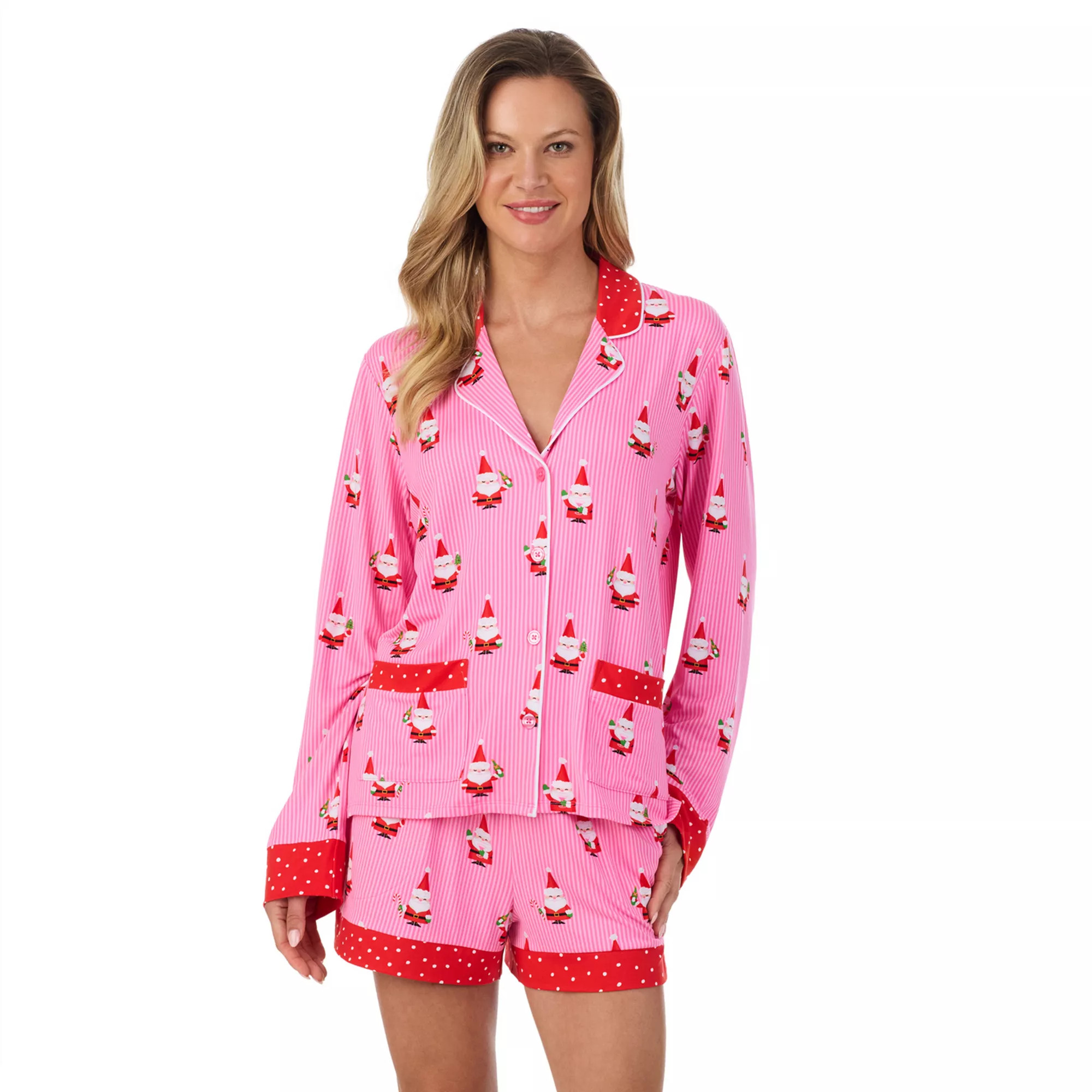 Women's Beauty Sleep Social Long Sleeve Pajama Top & Pajama Shorts Set | Kohl's