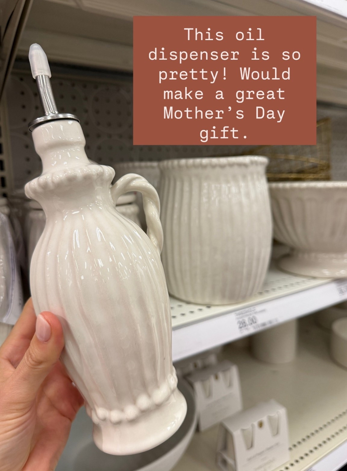 Such a pretty oil dispenser to display on your countertop!

Loverly Grey, Target find, home decor, olive oil dispenser 

#LTKMothersDay #LTKHome