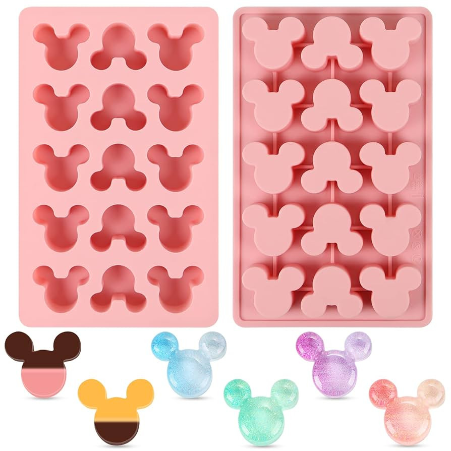 LIYDE Gummy Mouse Silicone Molds, 15 Cavity Non-Stick Mouse Head Silicone Molds for Ice Cube DIY ... | Amazon (US)