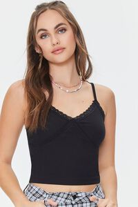 Lace-Trim Cropped Cami | Forever 21 | Forever 21 (US)