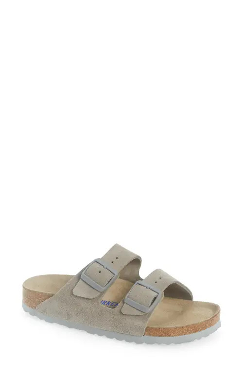 Birkenstock Soft Slide Sandal in Stone Coin at Nordstrom, Size 5-5.5Us | Nordstrom