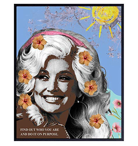 Dolly Parton Poster - Positive Inspirational Quotes Wall Decor - Uplifting Gift for Women, Countr... | Amazon (US)