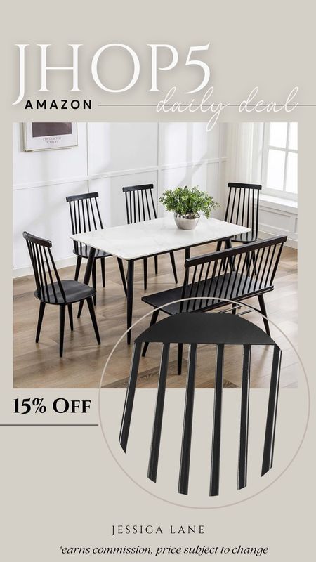 Amazon daily deal, save 15% on this four-piece set of modern farmhouse spindle back dining chairs in black. Dining chairs, dining room furniture, modern farmhouse dining chairs, Amazon home, Amazon furniture, Amazon deal, dining chair set, spindle back dining chairs

#LTKHome #LTKSaleAlert #LTKStyleTip