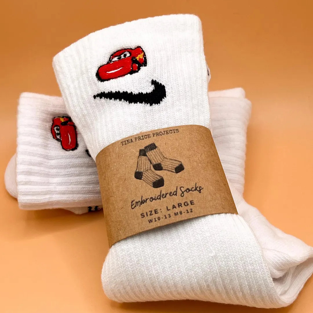 Custom Dri-Fit Nike Socks – Embroidered Lightning McQueen Design – Everyday Cushioned Athleti... | Etsy (US)