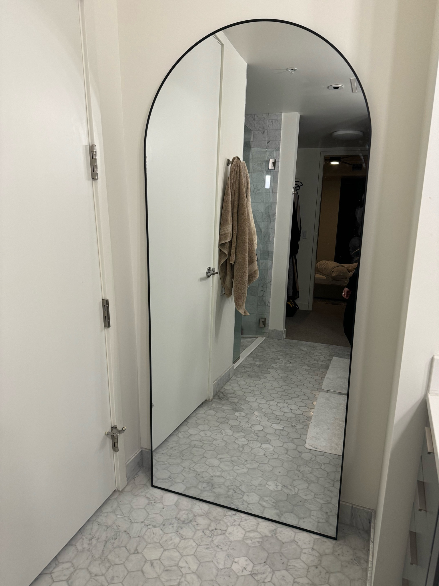 My exact mirror is on mega sale for Black Friday! It’s over 6 feet tall and can be hung on a wall or it comes with a stand so you can just put it in the corner of a bedroom or living area. It’s perfect 🤎

#LTKsalealert #LTKCyberWeek #LTKCyberSaleES