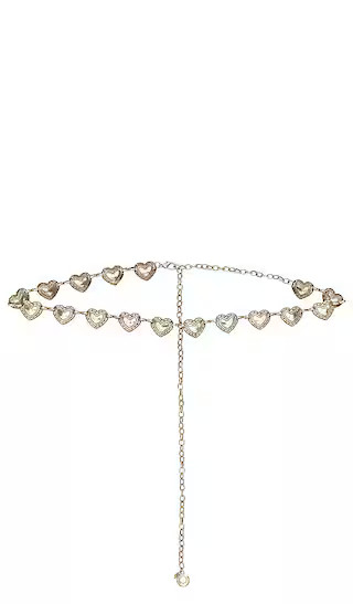 Heart Chain Belt in Gold | Revolve Clothing (Global)