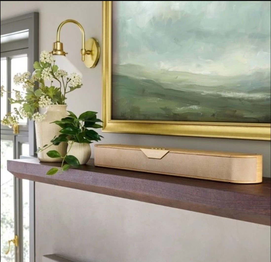 Hearth & Hand Magnolia 32" Wood & Brass Finish Dolby Digital Sound Bar Speaker | eBay | eBay US