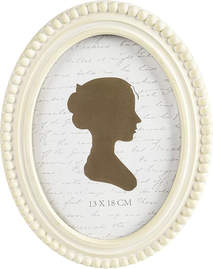 Sunlit Boho Vintage Picture Frame 5x7 Inch with Beaded Border, Oval Luxury Antique Photo Frames w... | Amazon (US)