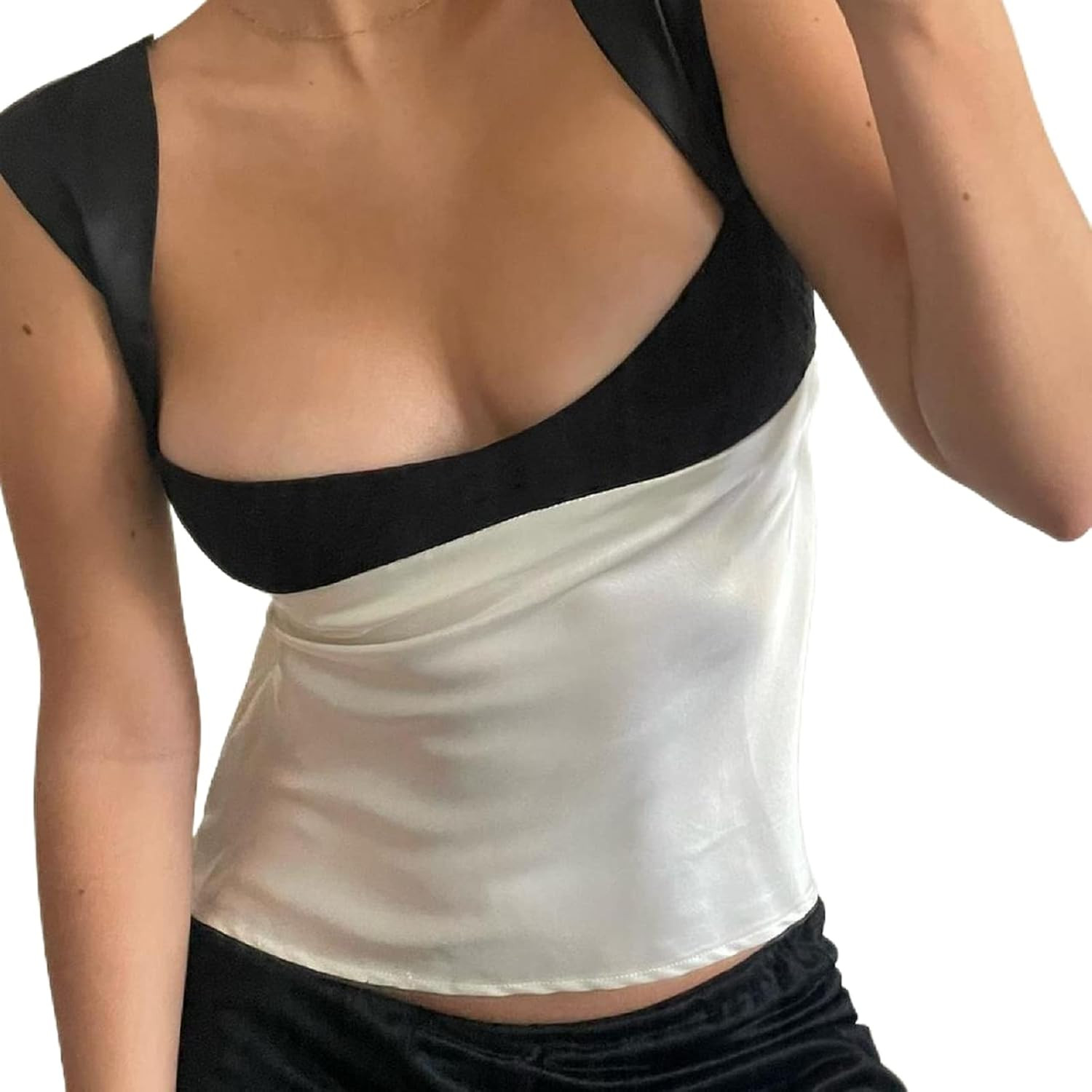 Women Elegant Lace V Neck Camis Sleeveless Spaghetti Strap Slim Camisoles Vintage Backless Tank T... | Amazon (US)