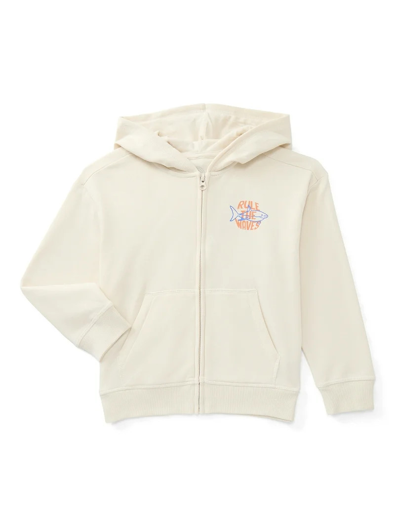 Wonder Nation Little Boys Graphic Zip Hoodie, Sizes 4-10 | Walmart (US)
