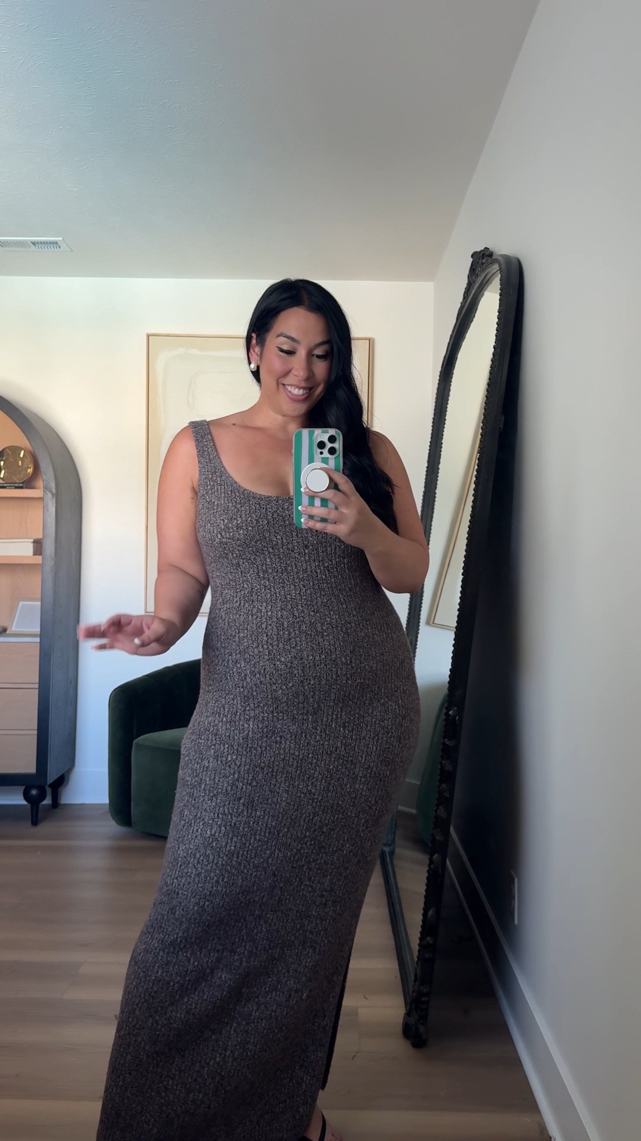 There's two different prints in this dress and I love this one! Also has a matching cardigan! Wearing a large! Midsize fashion, midsize, abercrombie, abercrombie sweater dress, fall style, fall dress

#LTKSeasonal #LTKMidsize
