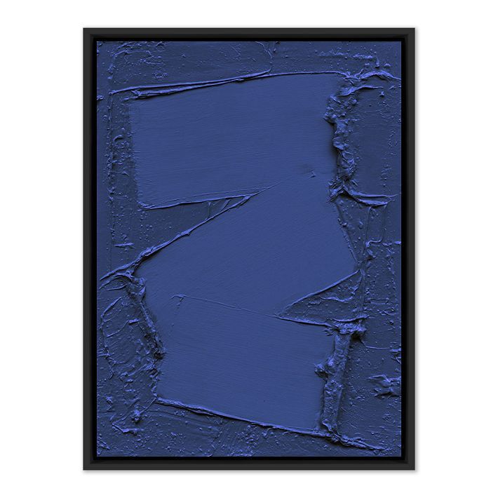 Free Form in Deep Blue Framed Wall Art by The Holly Collective | West Elm (US)