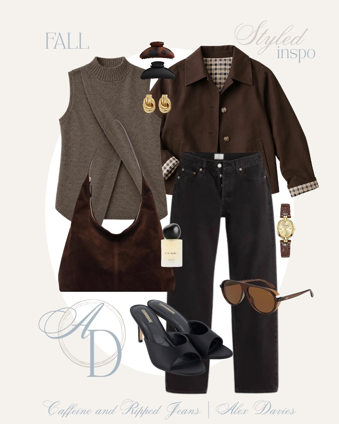 // Amazon fall outfit inspo // cute Amazon fall finds // cute Amazon outfit // Amazon outfit fall // fall women’s outfit inspo // cute outfit for fall // chocolate brown trench coat // brown suede bag // black heels // black jeans for fall //

#LTKootd #LTKSeasonal
