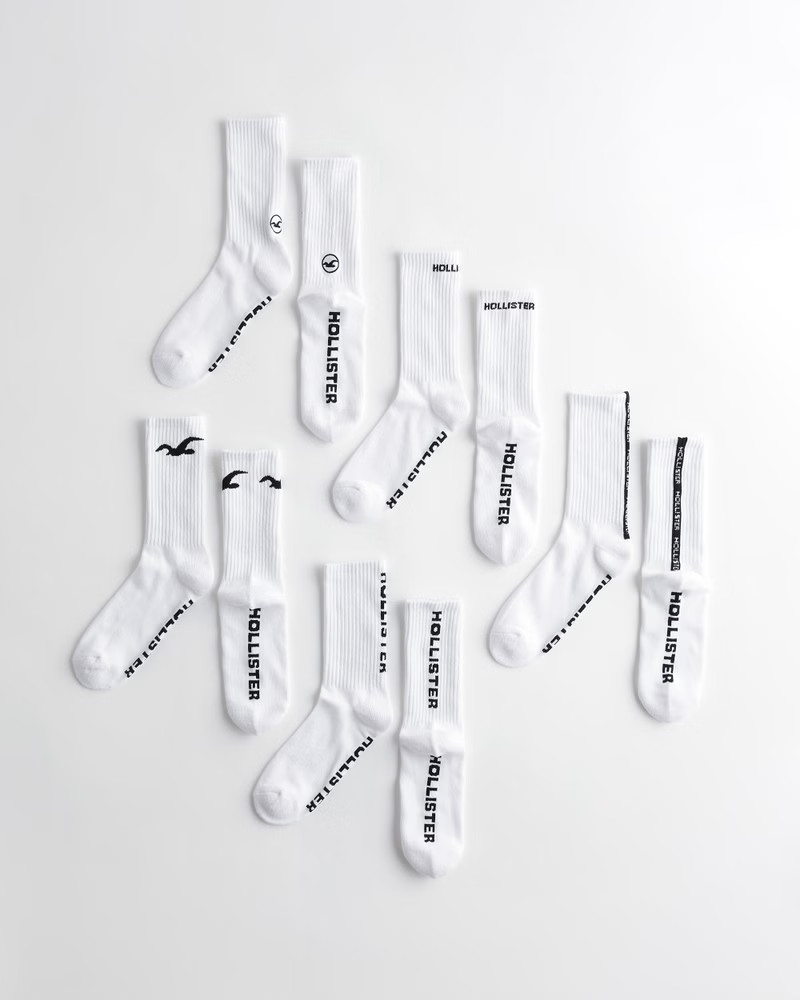 Men's Logo Crew Socks 5-Pack | Men's Underwear & Socks | HollisterCo.com | Hollister (US)