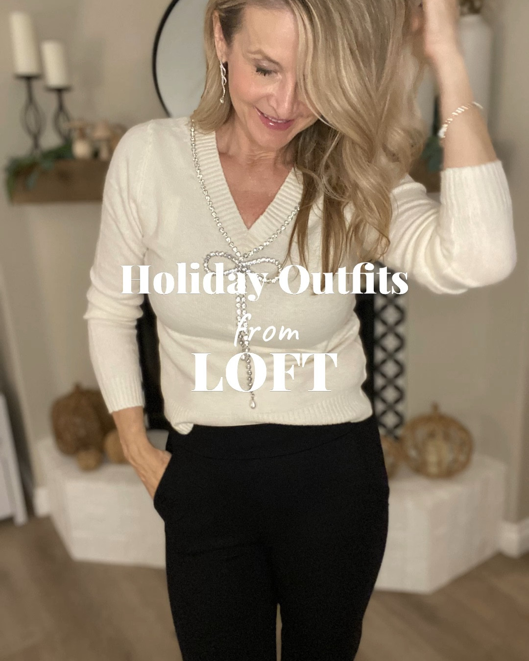 I’m in love! This gorgeous Holiday sweater from @loft is so soft and sparkly, I just can’t wait to wear it! All Holiday styles from @loft are now 40% (in store) or 55% (online) off plus free shipping! 

Sizing top: Make sure to size down. I’m 5’9, 146 lbs and wearing size XS on top and size 6 in pants. 

Shop below ⬇️ 

#LTKcybersale #LTKloft #LTKloftlove #LTKbowearrings #LTKjewelry #LTKearrings #LTKholidaystyle #KTKholidayoutfits #LTKpearls #LTKgiftguide #LTKgifther #LTKunder20 #LTKstockingstuffers #LTKgiftunder25 #LTKgiftexchangeideas #LTKsalealert #LTKstyletip #LTKparties #LTKholidaytop #LTKpants