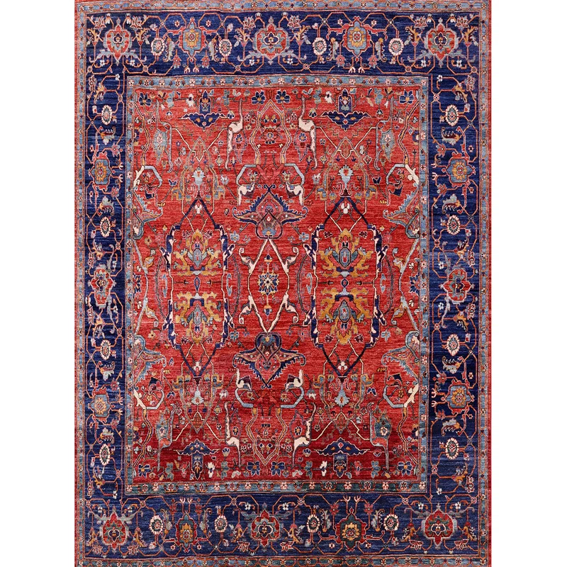 Francys Oriental Area Rug in Red/Blue | Wayfair North America