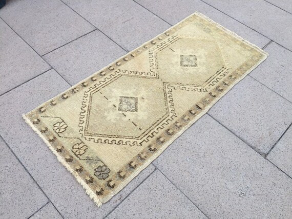 Handmade Small Runner Rug 1.4 x3.2ft. Small Vintage Rug | Etsy | Etsy (US)