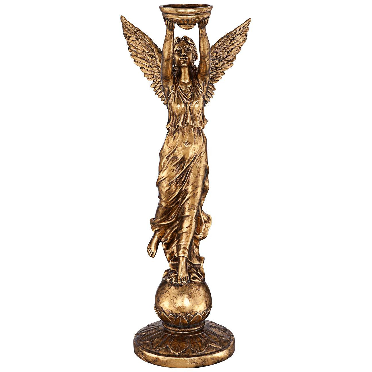 Golden Angel 38 1/2" High Statue | LampsPlus.com