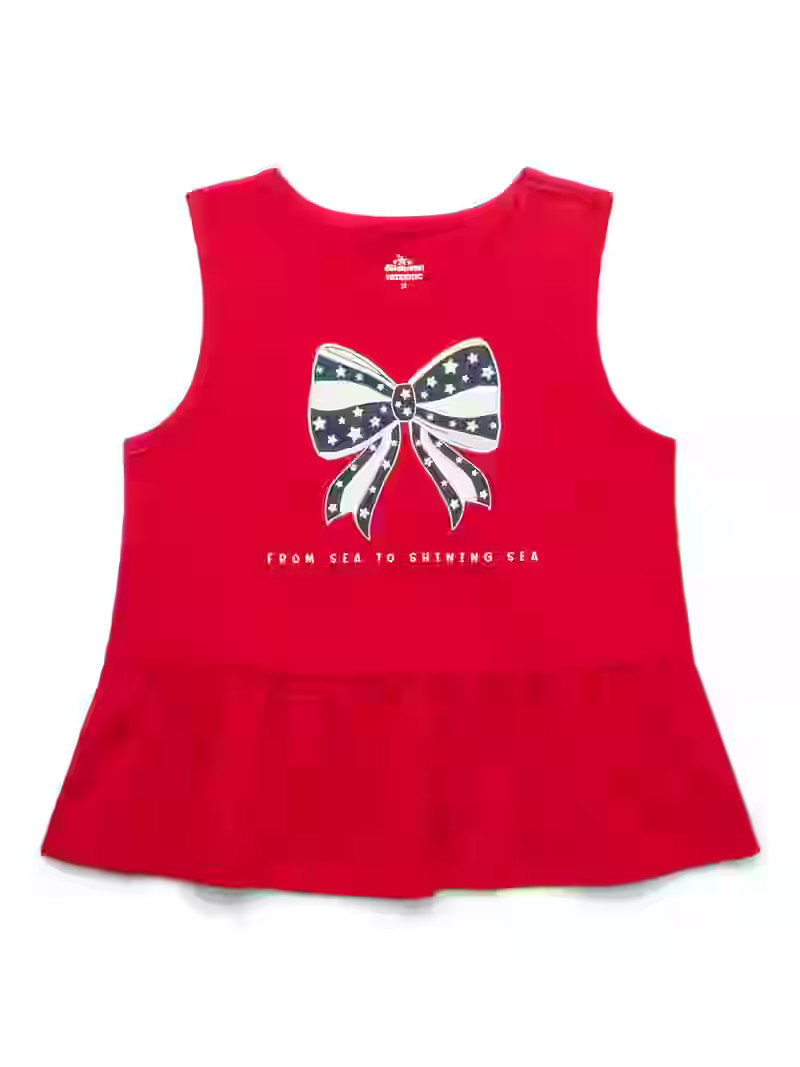 Americana Toddler Girls Peplum Tank Top from Way to Celebrate, Sizes 18M-5T | Walmart (US)