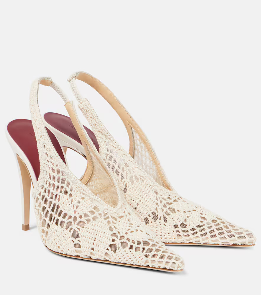 Magda Butrym 105 crochet slingback pumps | Mytheresa (INTL)