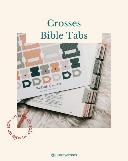 Crosses Bible Tabs ON SALE from The Daily Grace Co. ✨

The quality of these are perfect for handling my bible daily and I love that I can flip to the books so much easier.