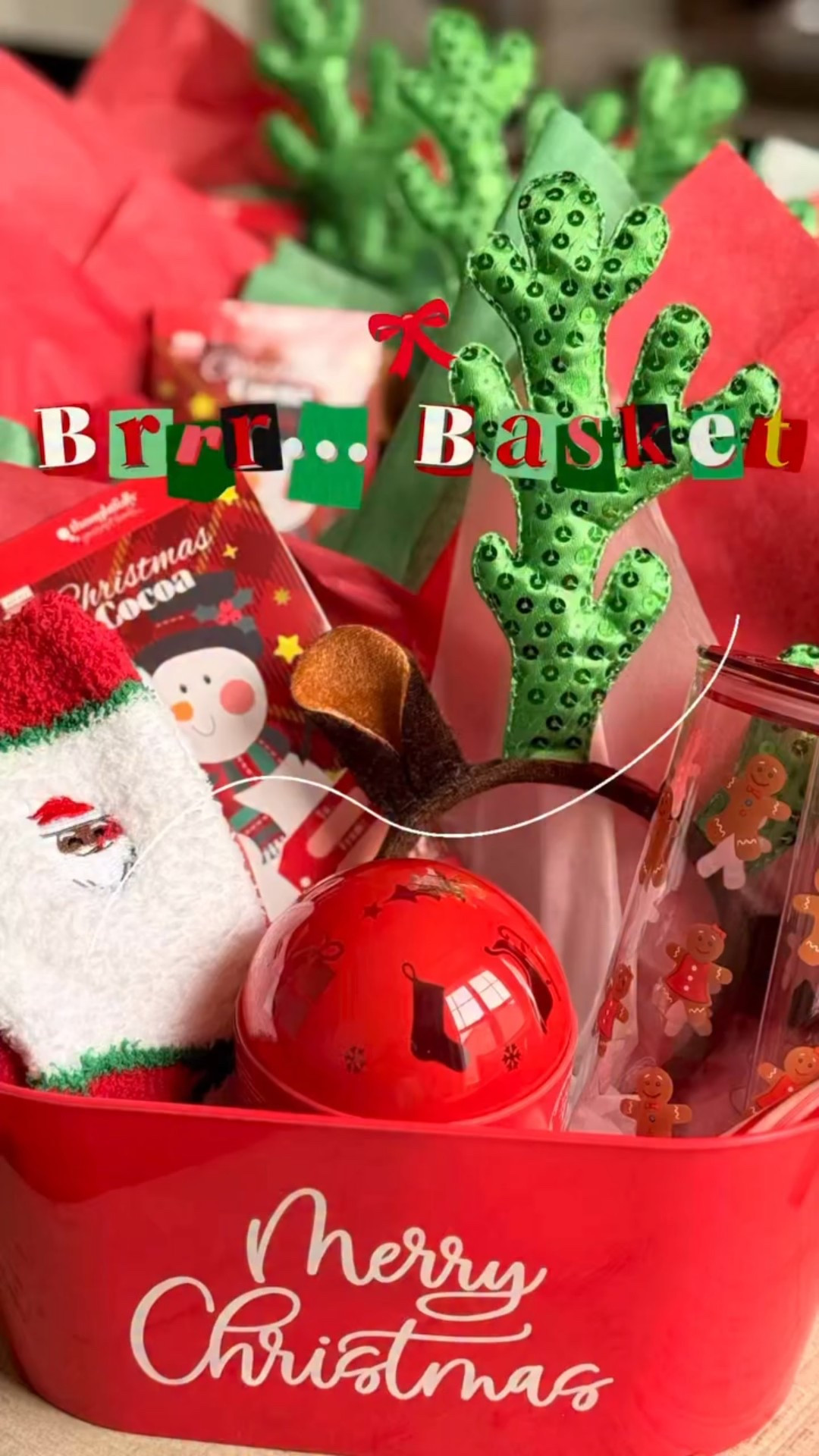 Who said BRRR baskets have to be $$$? All done on a $10 budget. Dollar Tree for the win! @dollartree 

#brrrbasketideas #christmasgiftideas #christmasgifts