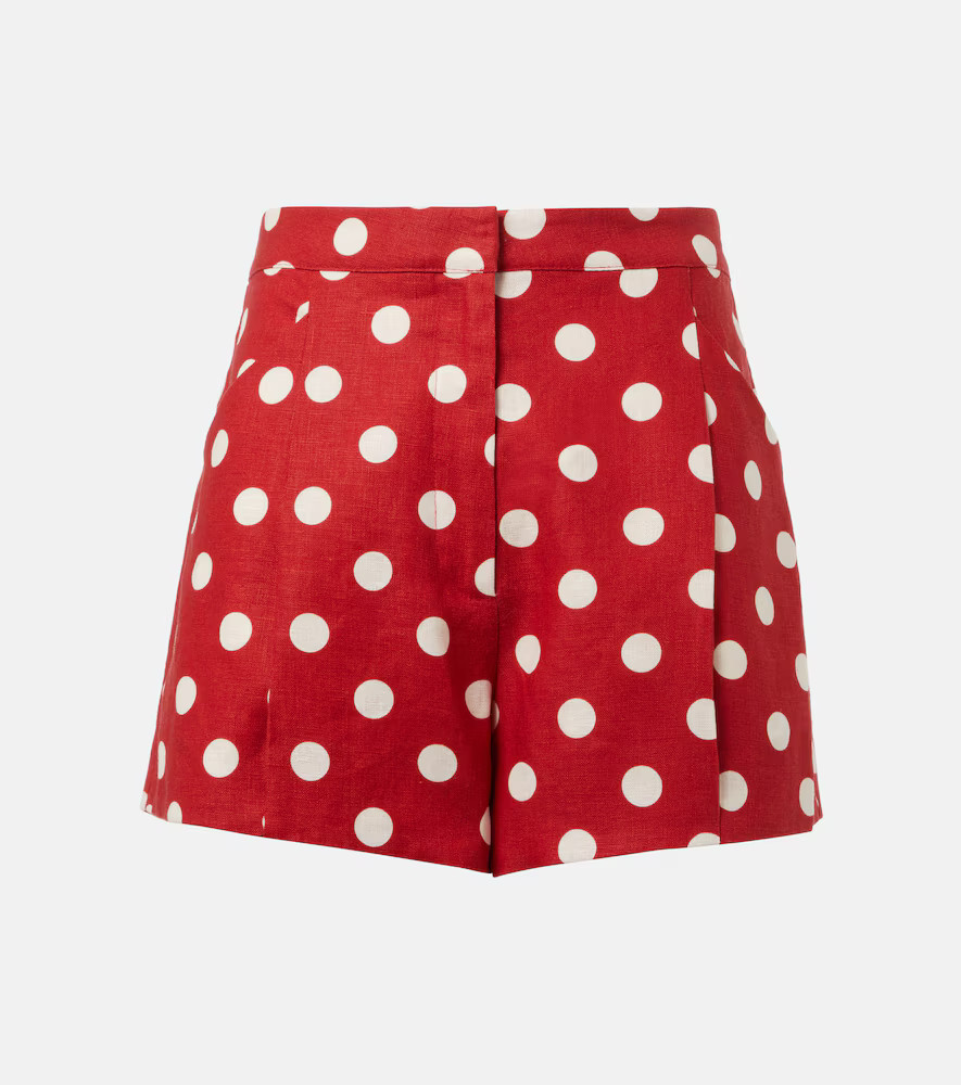 Posse Rosalie polka-dot linen shorts | Mytheresa (US/CA)