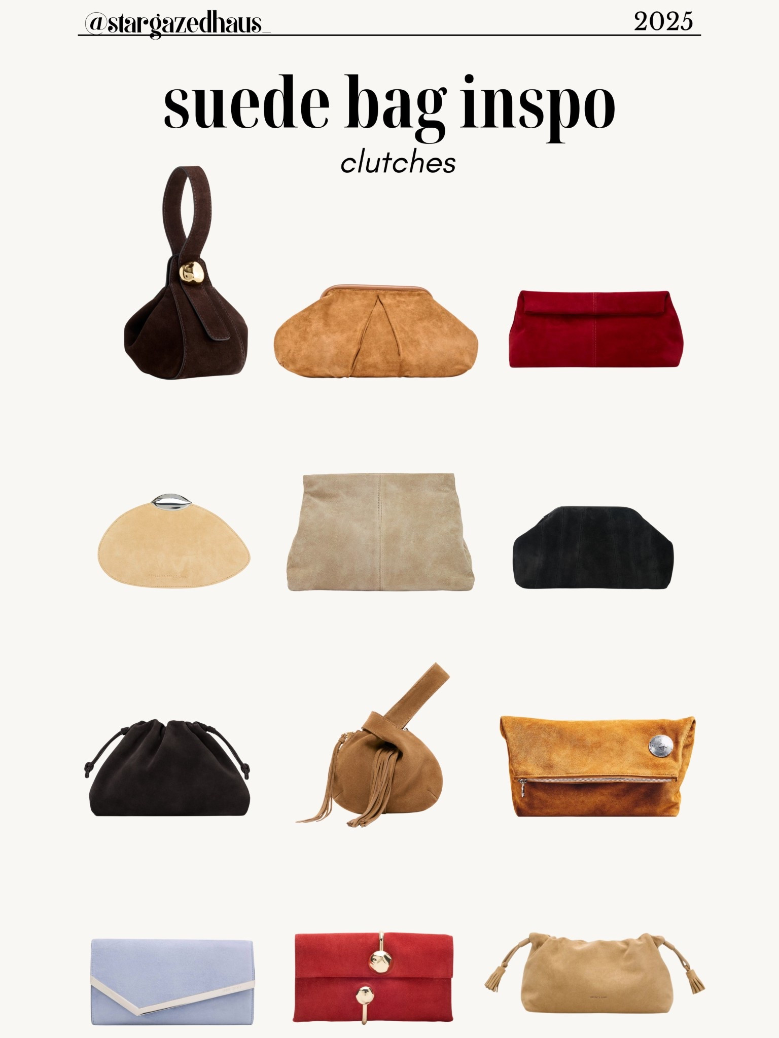 The finishing touch for evening or day — soft suede clutches that feel luxurious yet effortless. From sculptural shapes to rich jewel tones, these are the statement pieces of the season. Romantic, tactile, and timeless.

#LTKSeasonal #LTKStyleTip #LTKFindsUnder100