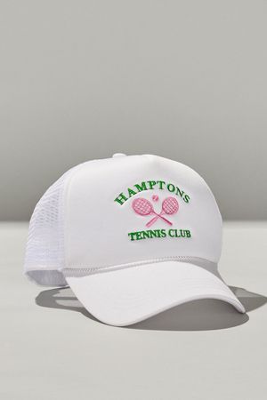 Hamptons Tennis Club Trucker Hat in White | Altar'd State | Altar'd State