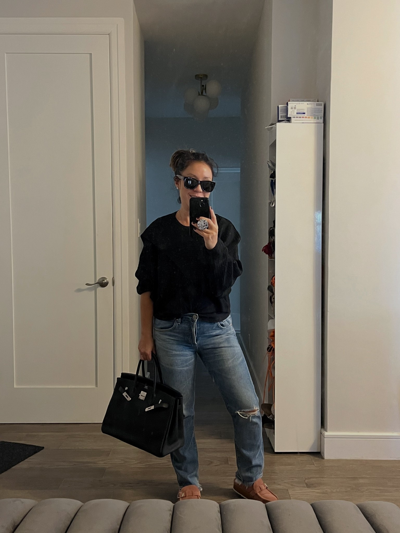 Comfy. Cozy. Layered. The sweater is an xs. Oversized. Jeans are a staple, a fall necessity. I’m wearing a 26. 

#LTKFindsUnder100 #LTKStyleTip #LTKFindsUnder50