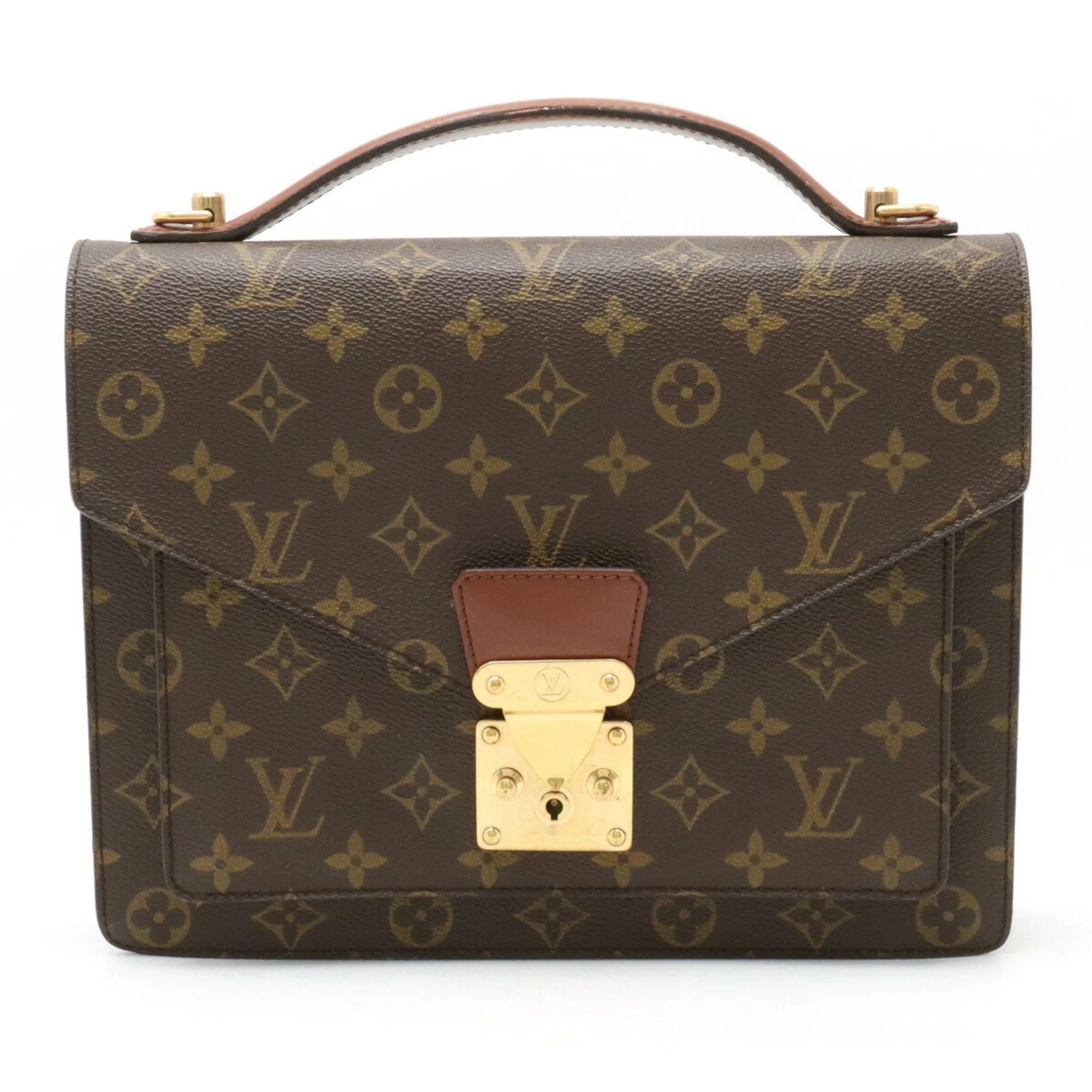 Pre-Owned LOUIS VUITTON Monogram Monceau 28 Second Bag Handbag Shoulder Strap Key Missing M51185 ... | Walmart (US)