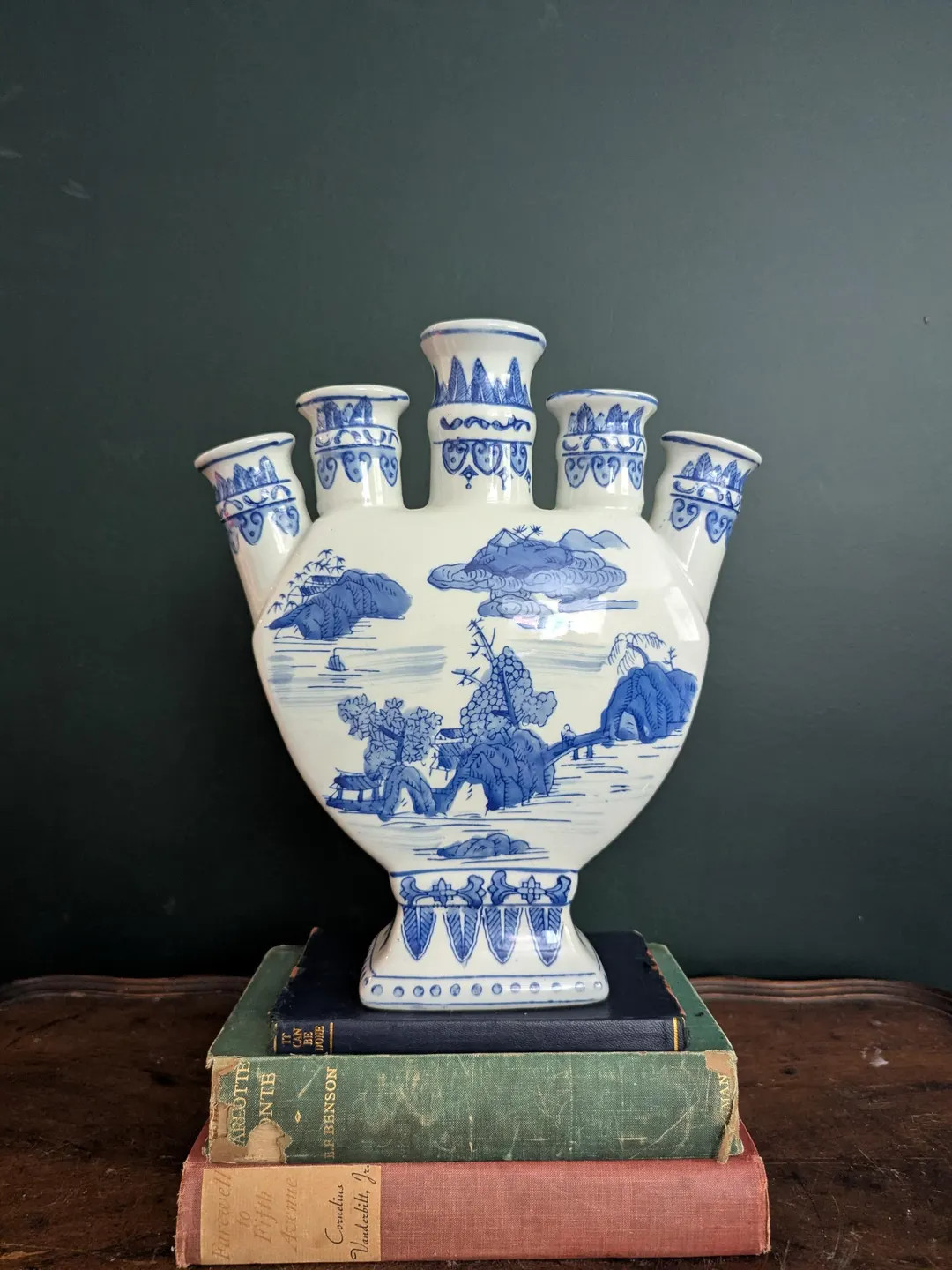 Vintage Hand Painted Chinoiserie Tulipiere Vase - Etsy | Etsy (US)