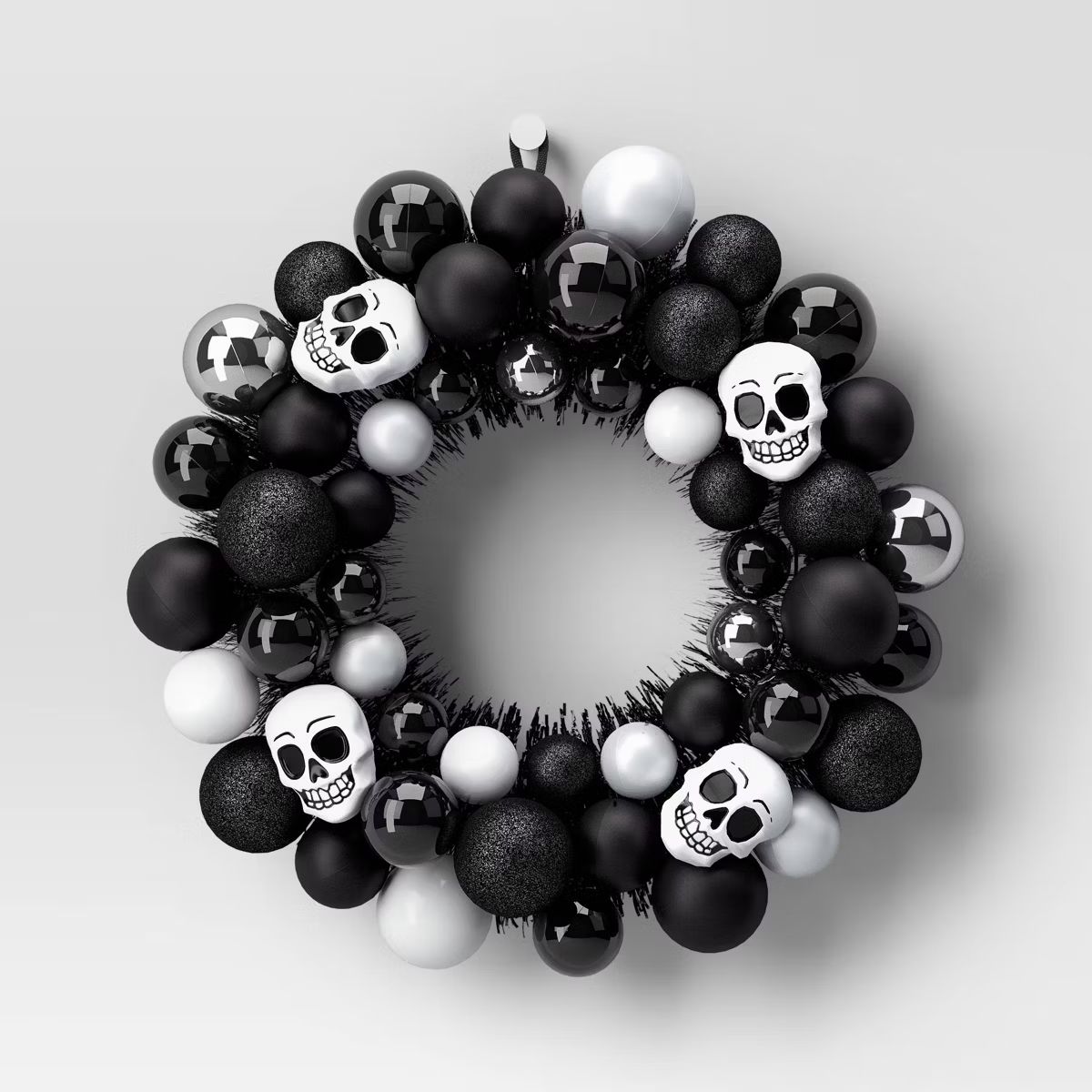 16" Skulls Shatterproof Wreath Black Halloween Decorative Prop - Hyde & EEK! Boutique™ | Target