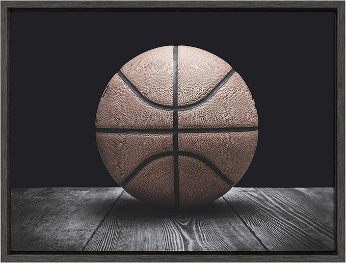 DesignOvation Kate and Laurel Sylvie Vintage Basketball Framed Canvas Wall Art by Shawn St. Peter... | Amazon (US)