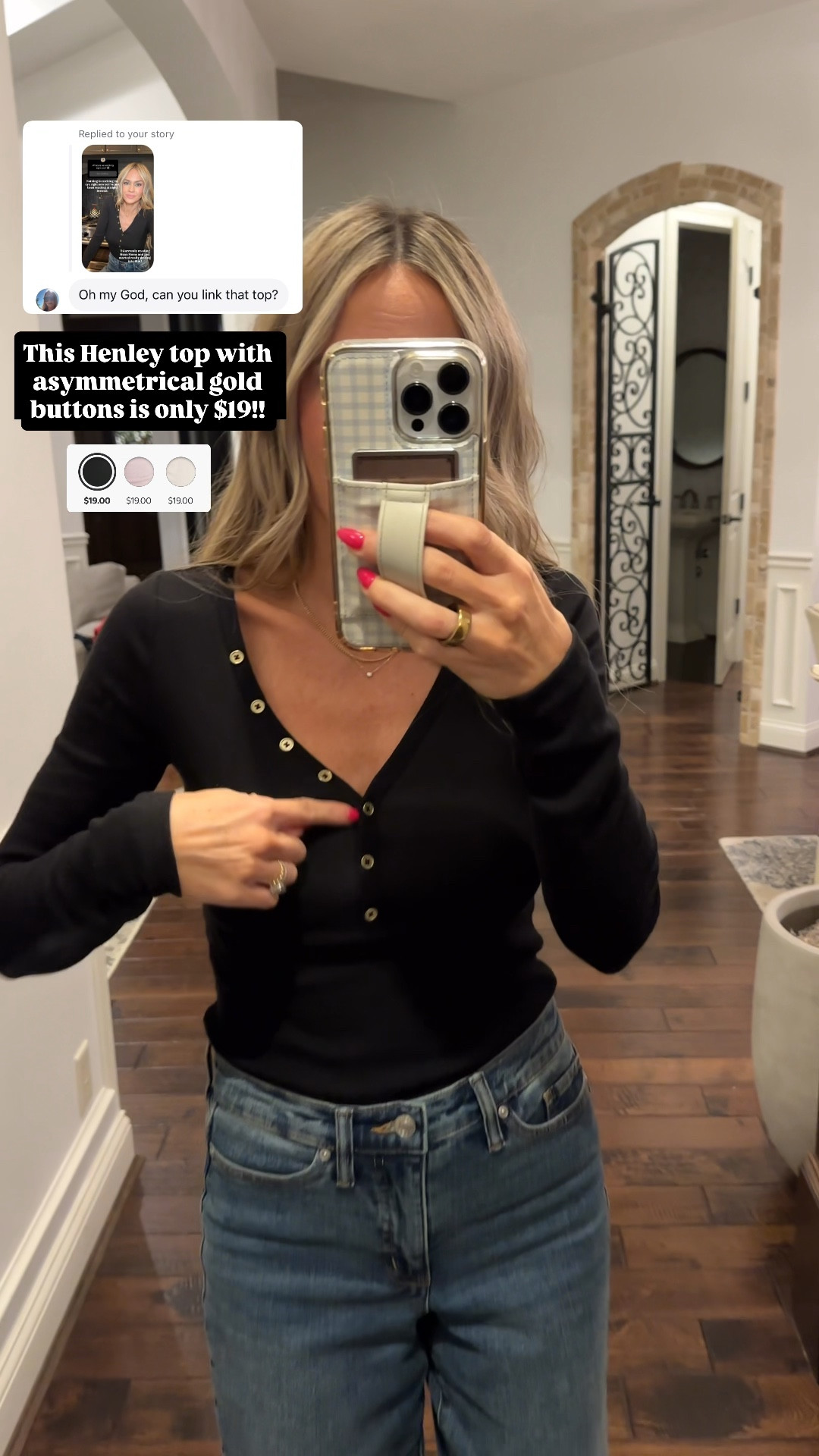This $19 Henley top is the perfect basic - love the asymmetrical gold button detail! Wearing xs fits tts. 

Jeans $29 - wearing 0 regular 

Follow my LTK @roseykatestyle on the @shop.LTK app to view this post and get my exclusive app-only content!

#liketkit 
@shop.ltk
https://liketk.it/5x6MT 

Follow my LTK @roseykatestyle on the @shop.LTK app to view this post and get my exclusive app-only content!

#liketkit   
@shop.ltk
https://liketk.it/5xK0I

Follow my LTK @roseykatestyle on the @shop.LTK app to view this post and get my exclusive app-only content!

#liketkit #LTKFindsUnder50 #LTKPetite #LTKStyleTip #LTKStyleTip #LTKPetite #LTKFindsUnder50 #LTKSaleAlert #LTKStyleTip #LTKFindsUnder50
@shop.ltk
https://liketk.it/5y1RW

#LTKStyleTip #LTKPetite #LTKFindsUnder50