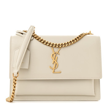 Saint Laurent Calfskin Medium Monogram Sunset Crema Soft | FASHIONPHILE (US)