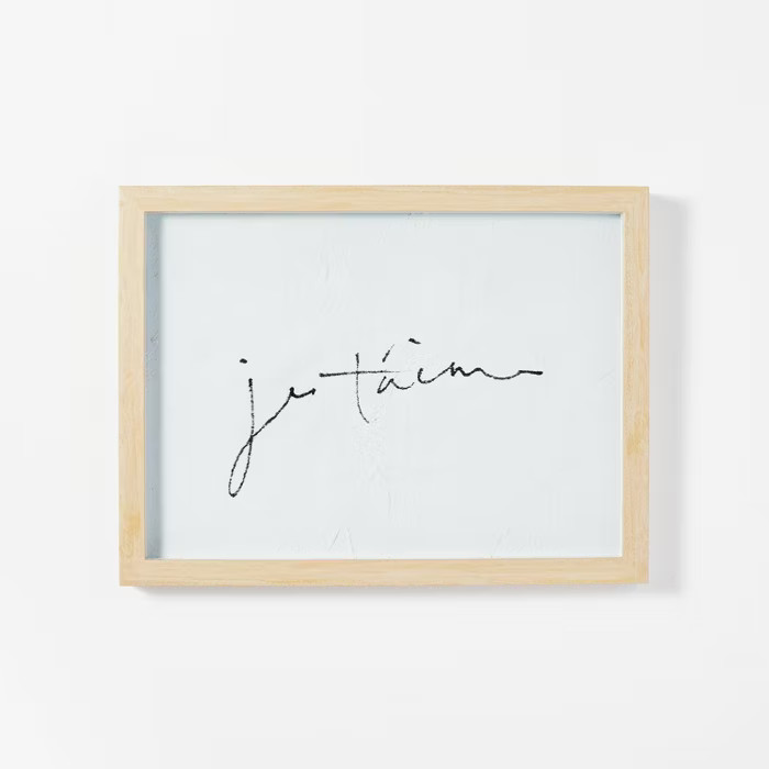 16" x 12" Je Taime Framed Wall Art - Threshold™ designed with Studio McGee | Target
