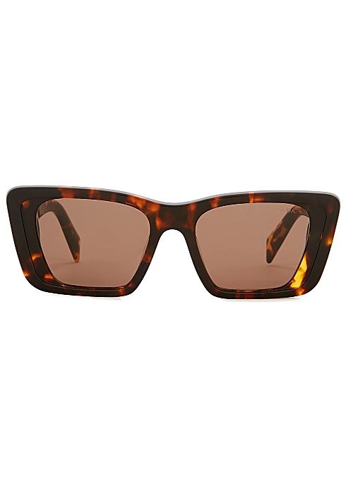 Tortoiseshell rectangle-frame sunglasses | Harvey Nichols (Global)