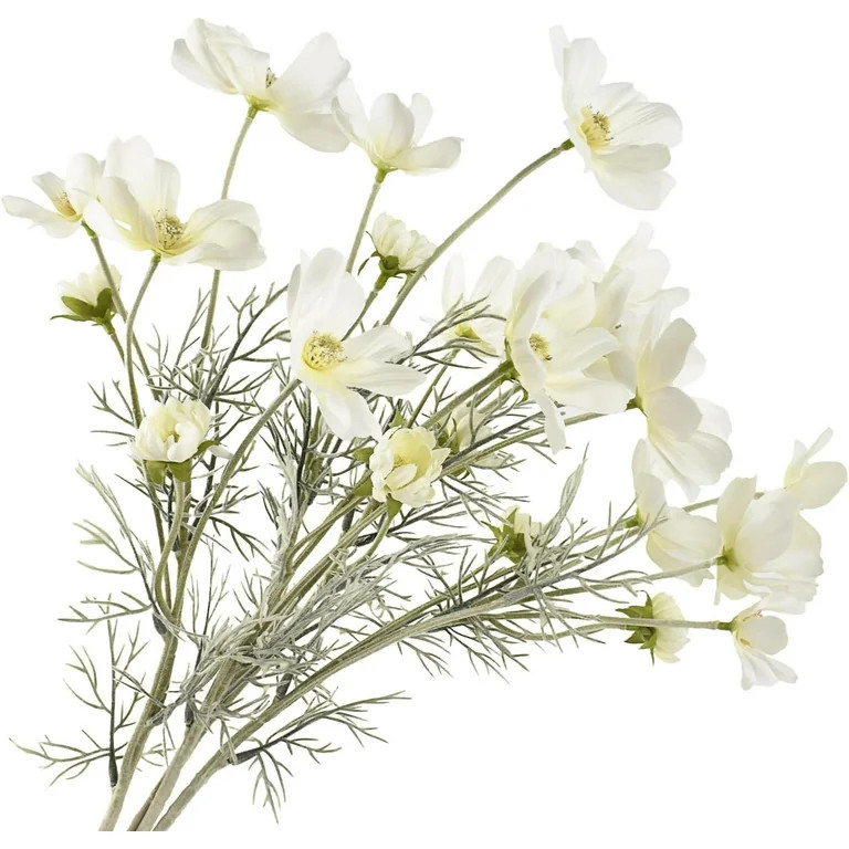 4PCS Artificial Wild Flower Fake Cosmos with Long stem Faux Silk Flowers for Wedding Bridal Bouqu... | Walmart (US)