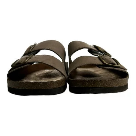 Mountain Sole Women s Double Buckle Easy Slide On Sandal (Taupe 11) | Walmart (US)