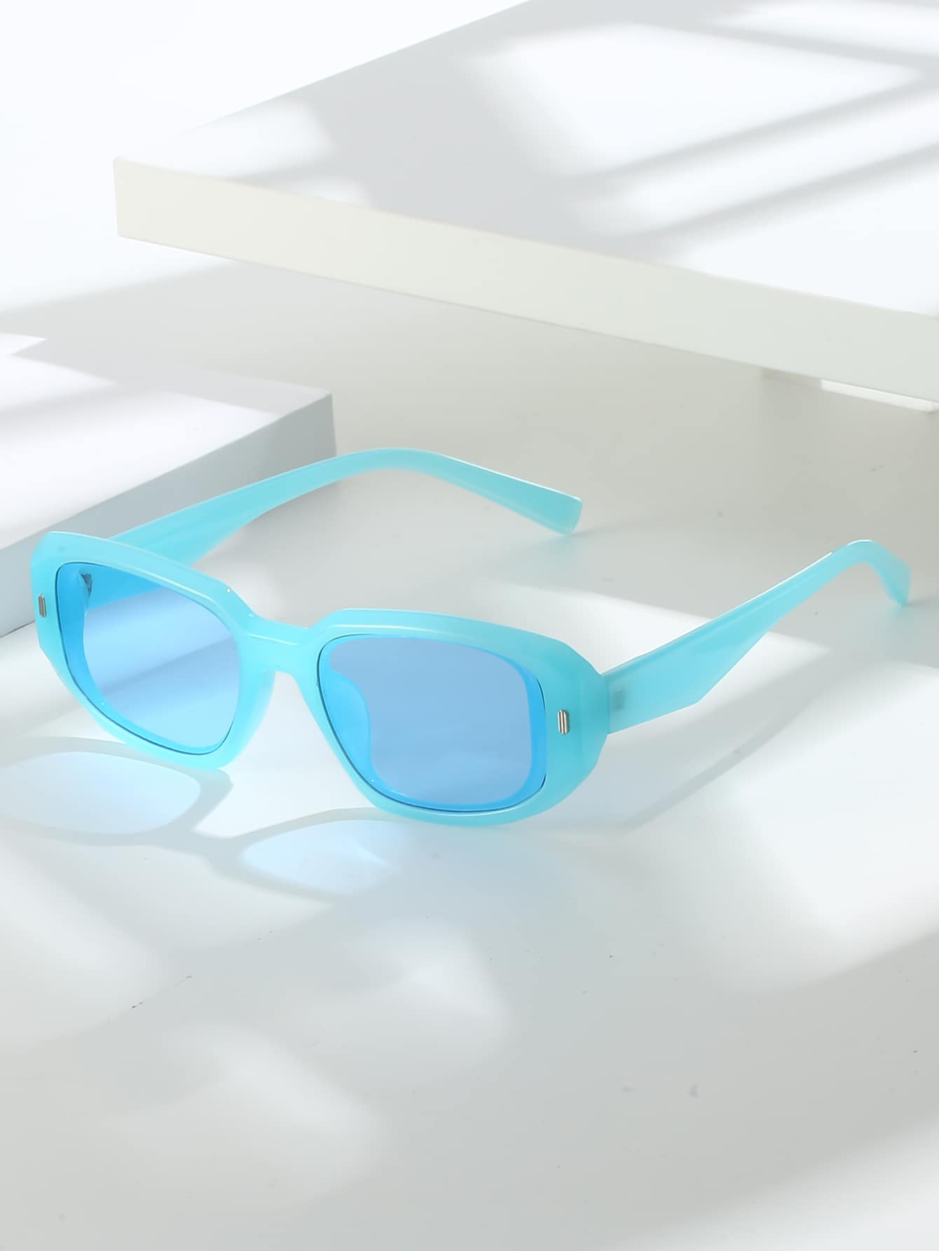 1pc Y2k Style Square-shaped Fashion Sunglasses For Women, Perfect For Beach Travel | SHEIN