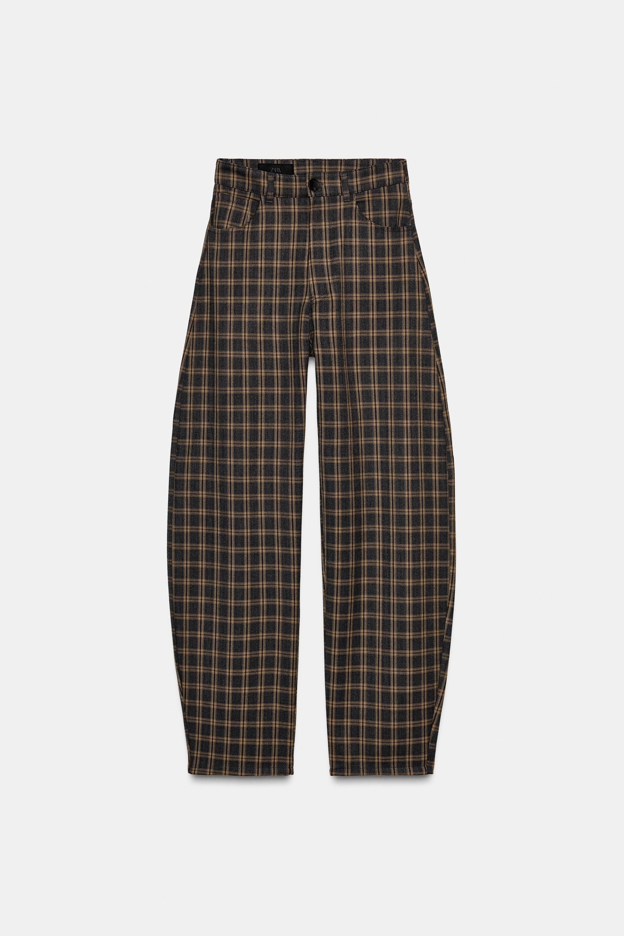 PLAID BALLOON PANTS | Zara US
