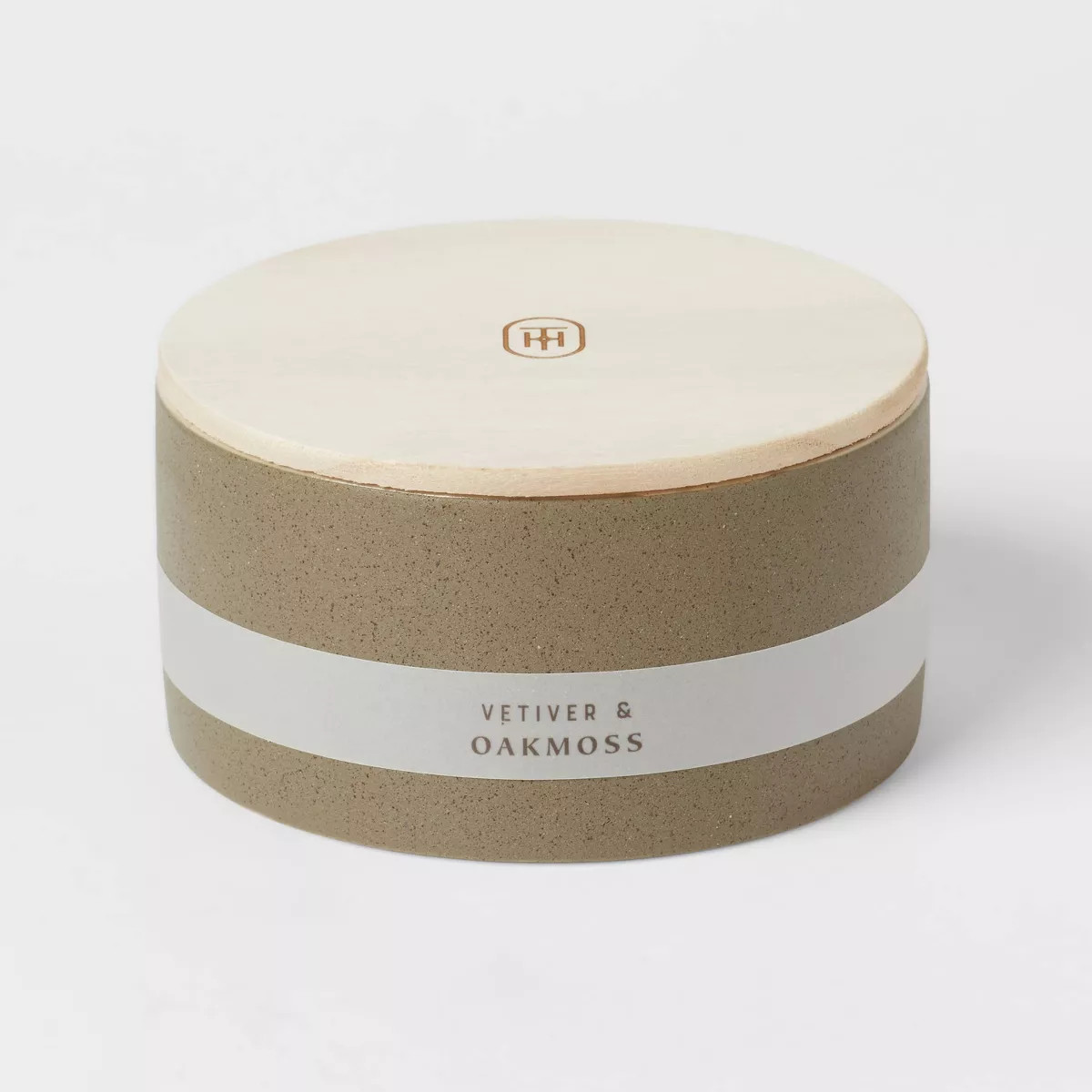 3-Wick 14oz Matte Textured Ceramic Wooden Wick Candle Green/Vetiver and Oakmoss - Threshold™ | Target