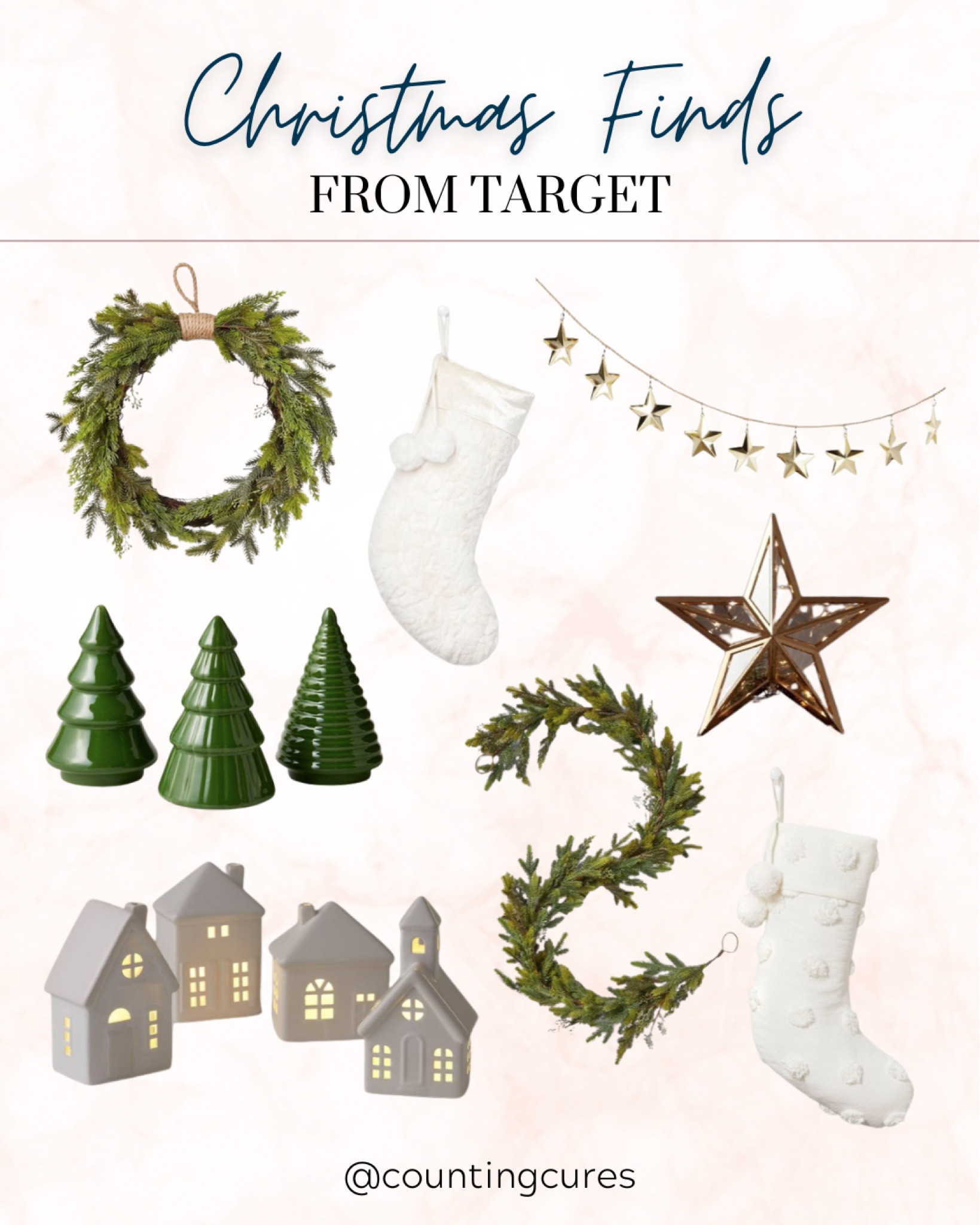 Christmas home decor pieces from Target!

#holidaydecor #christmasornaments  #winterhomedecor #whiteandgreenchristmas

#LTKSeasonal #LTKHoliday #LTKhome