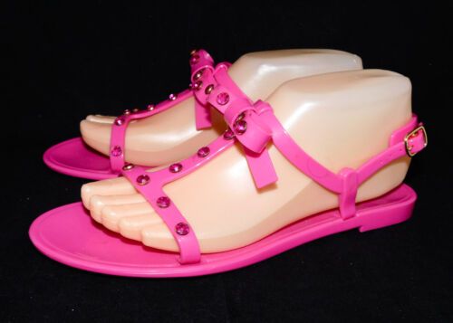 Details about   NWT KATE SPADE Savannah Wo's 8M Deep Pink Rhinestone Jelly Slingback Sandals
			... | eBay US