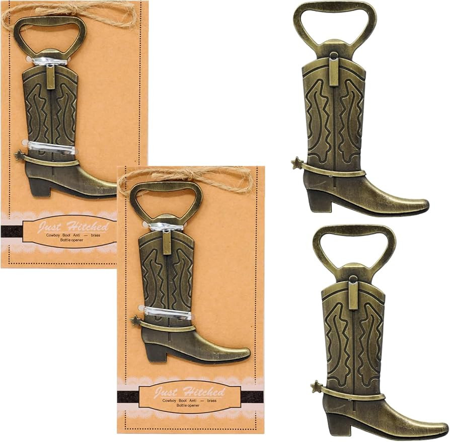 yueton 4PCS Cowboy Boot Bottle Opener Alloy Novelty Creative Beer Wine Bottle Opener Wedding Part... | Amazon (US)