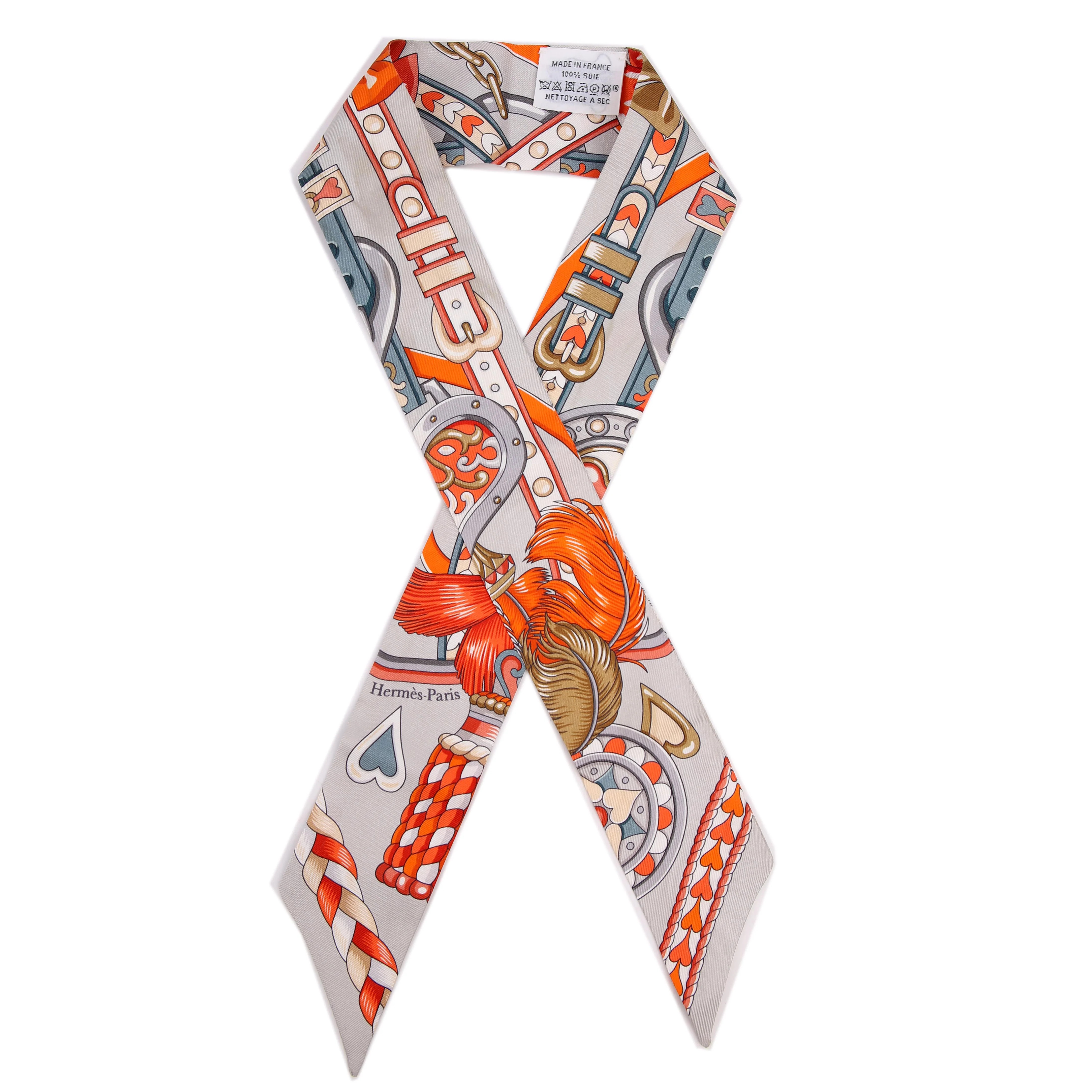 Harnais De Coeur Silk Twilly Scarf | Keeks Designer Handbags