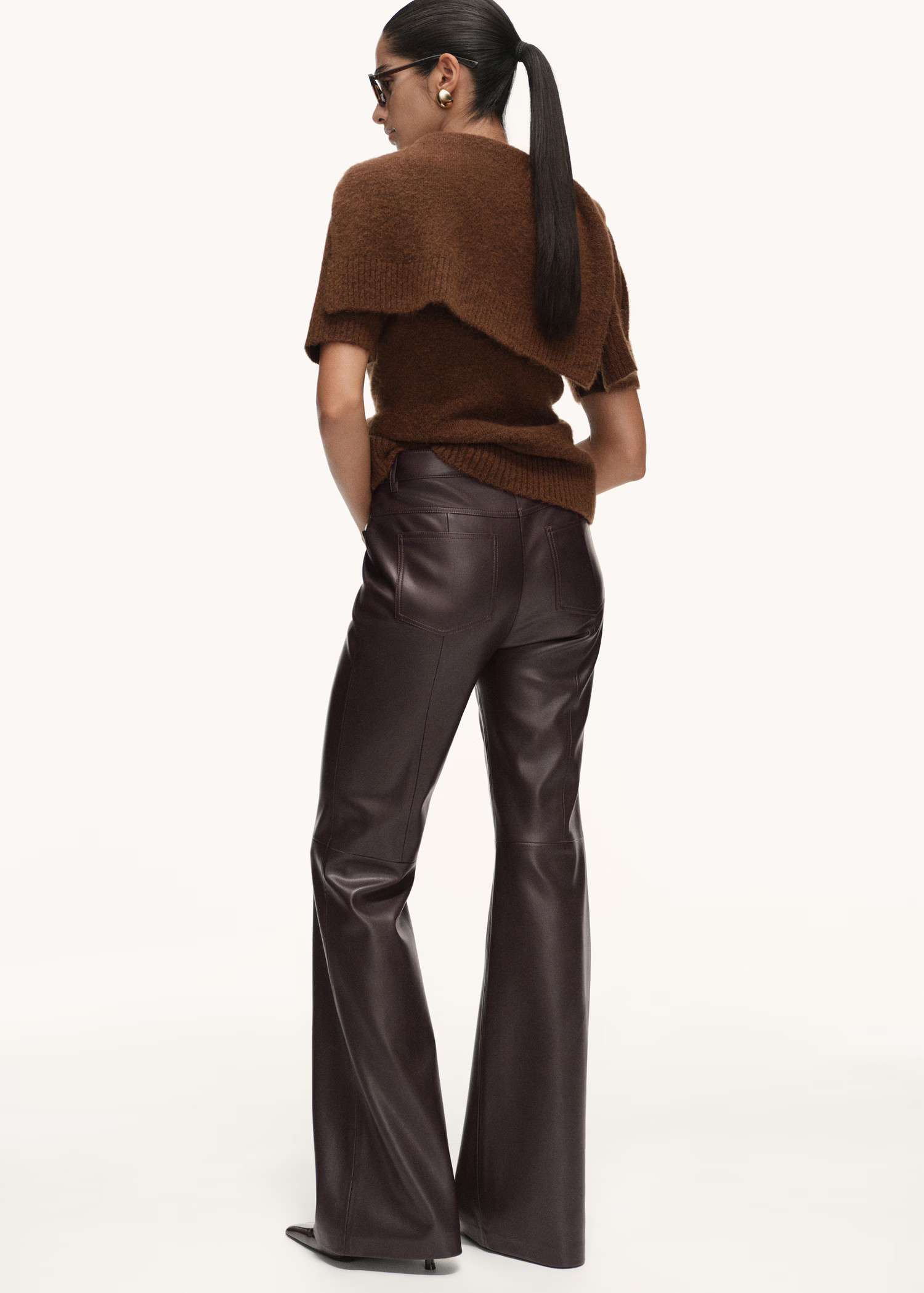 Leather-effect skinny trousers | MANGO (UK)