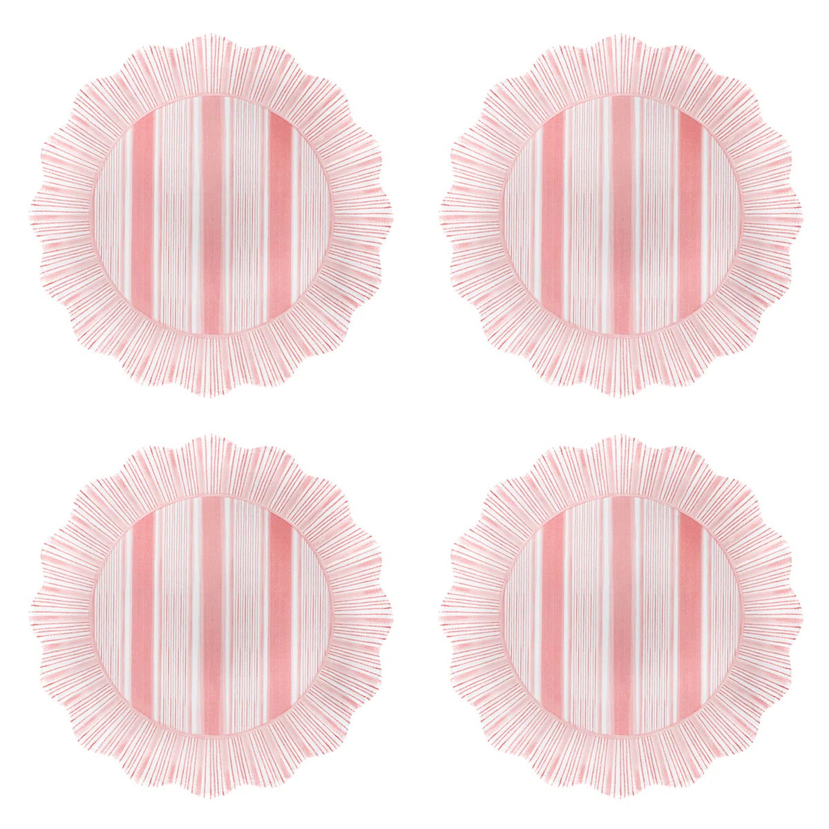 Cabana Stripe Melamine Dessert/Salad Plates (Set of 4) | Perigold